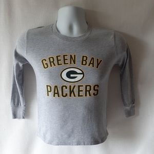 Green Bay Packers boys gray long-sleeve t-shirt